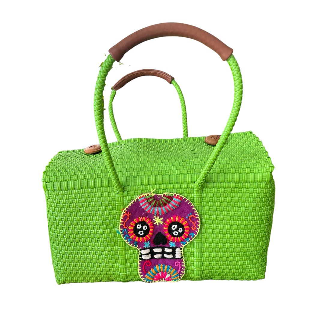 Bolsa  Calavera Mediana Verde