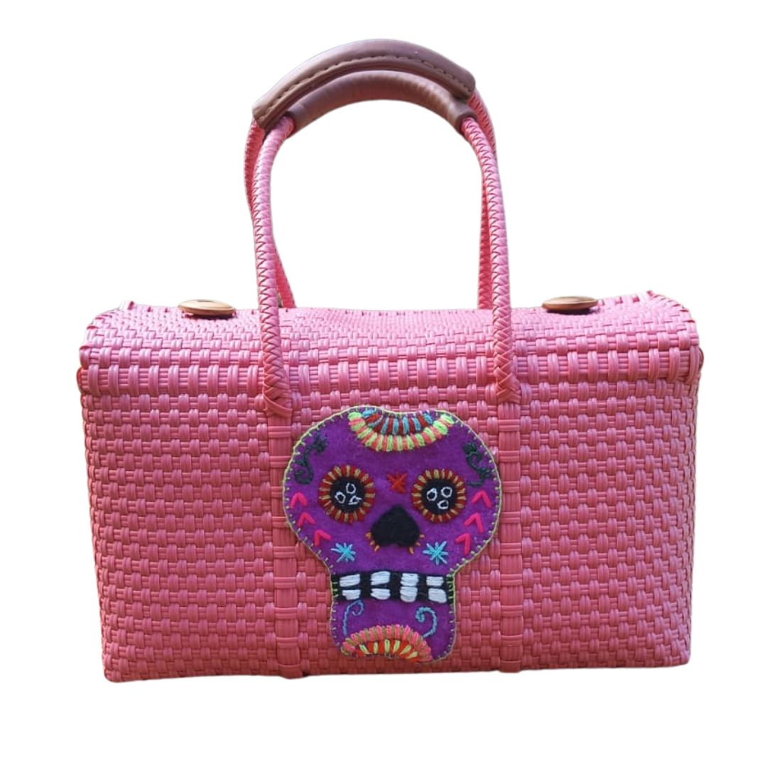 Bolsa Calavera Mediana Coral