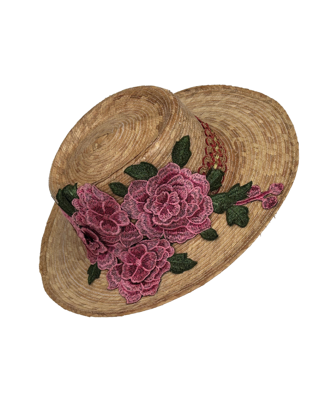 Sombrero de Palma con Rosas/Fortuna by Fisella