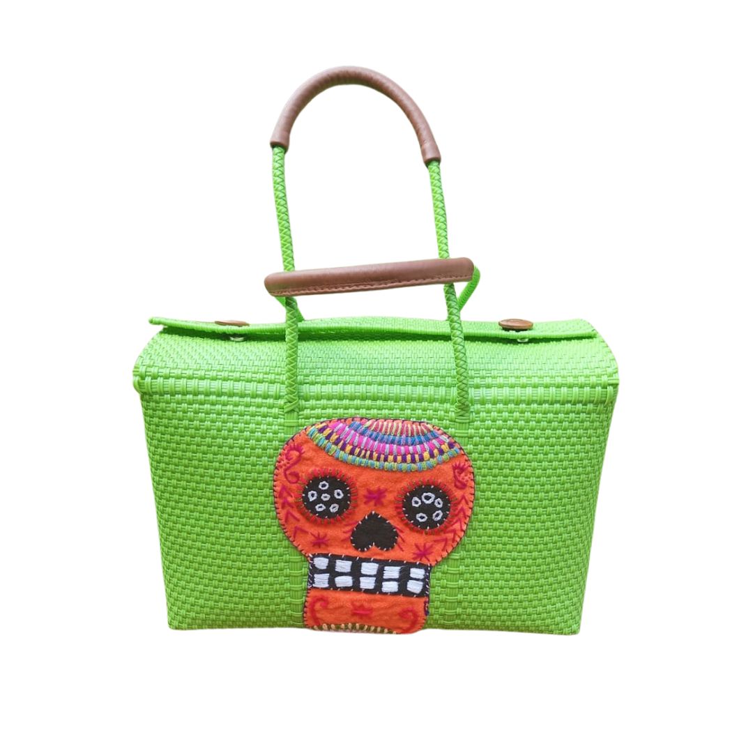 Bolsa Calavera Grande Color Verde