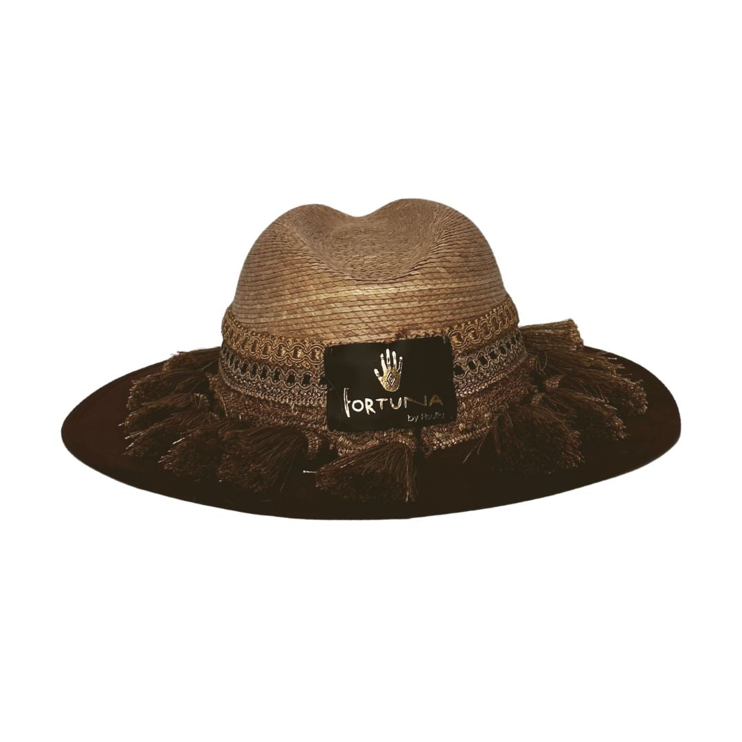 Sombrero tipo coutry plama-ante color vino