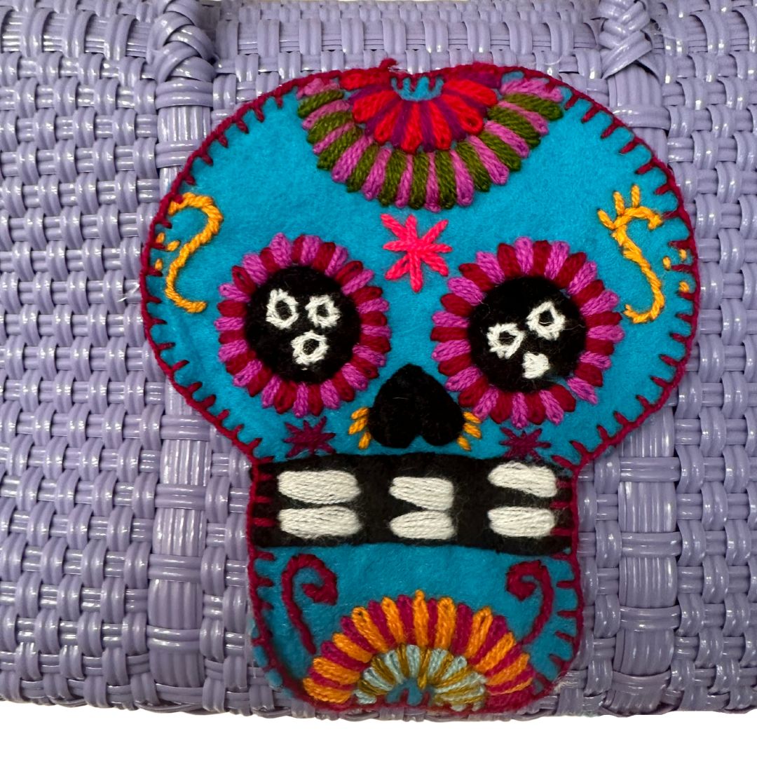 Bolsa Calavera Chica Color Lila