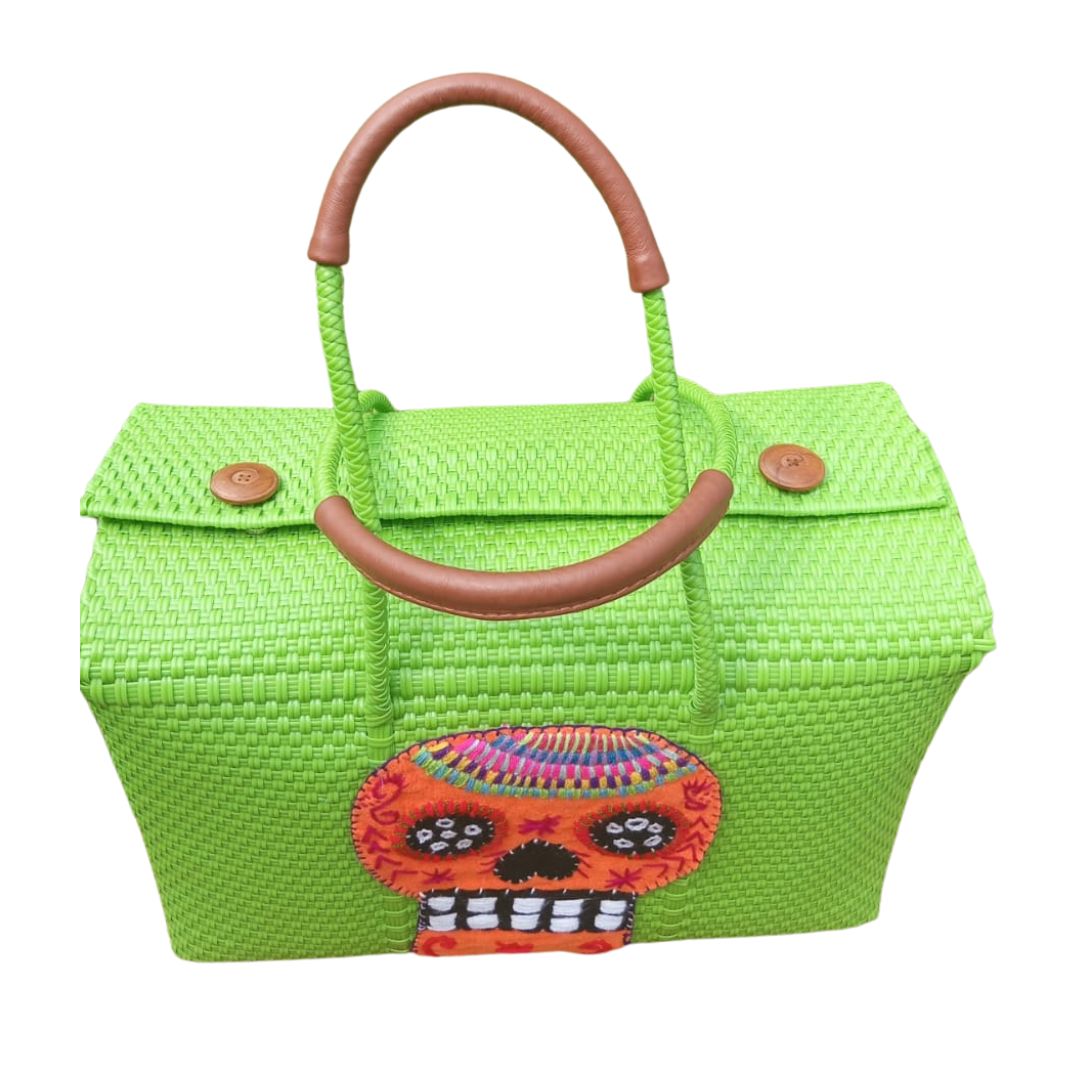 Bolsa Calavera Grande Color Verde