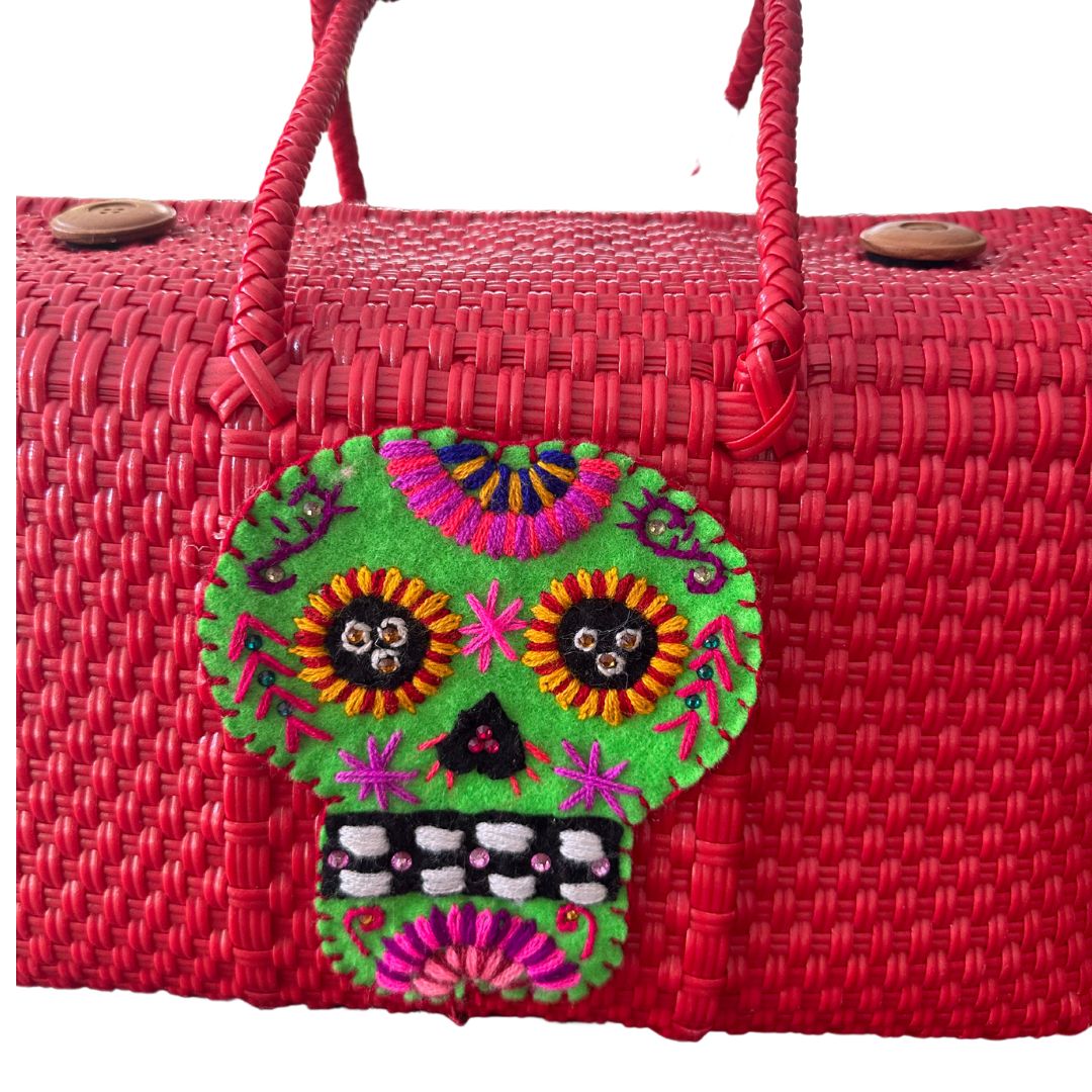 Bolsa Calavera Mediana Roja