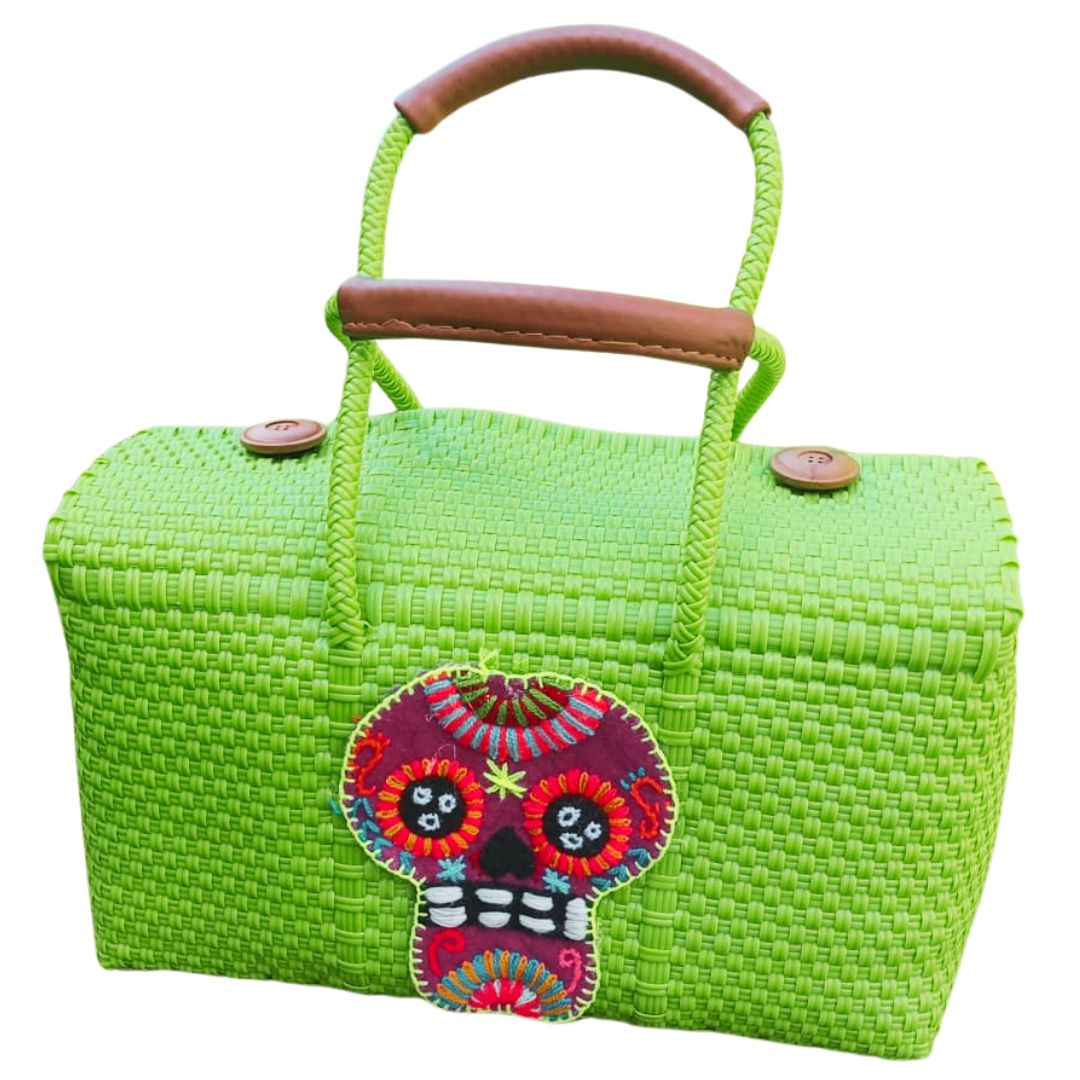 Bolsa Calavera Mediana Verde