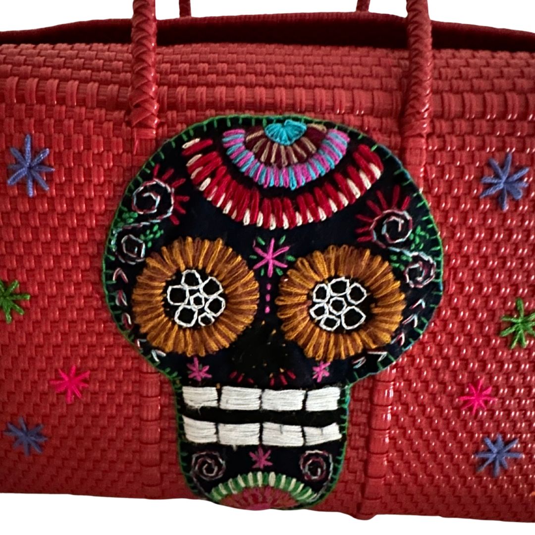 Bolsa Calavera Grande Roja