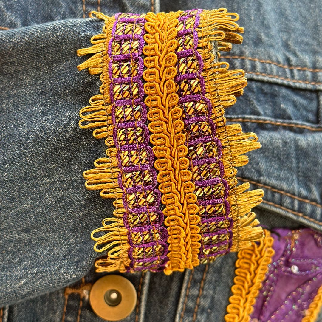 Chamarra de mexclilla invertida