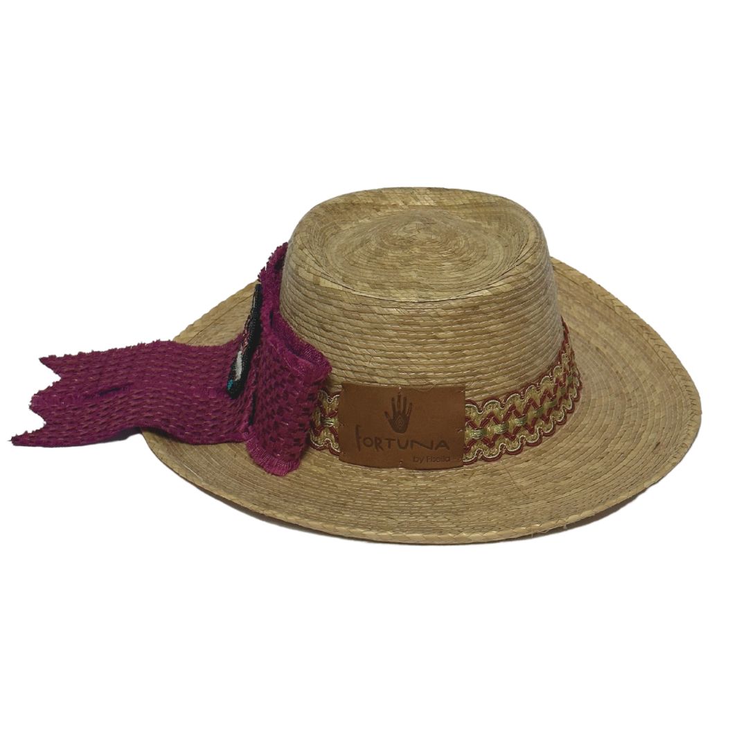 Sombrero de Playa con Lston Rosa y Calavera