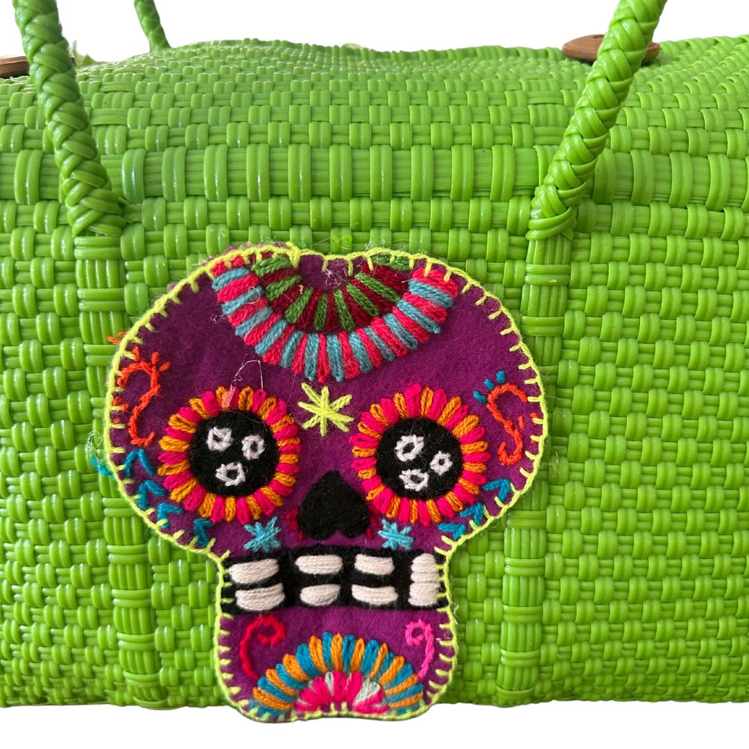 Bolsa Calavera Mediana Verde