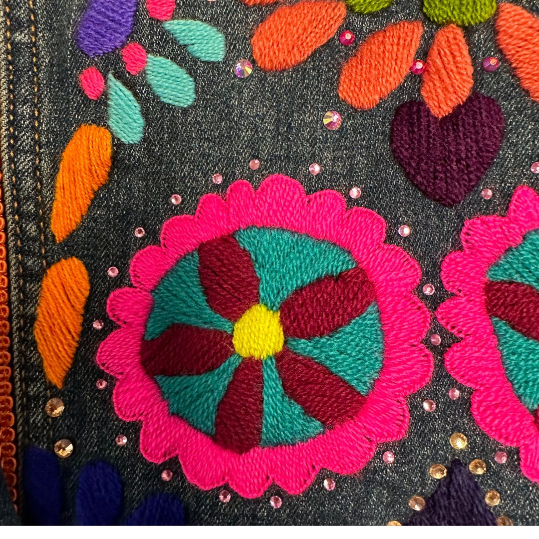 Chamarra con Calavera Bordada - CHICA