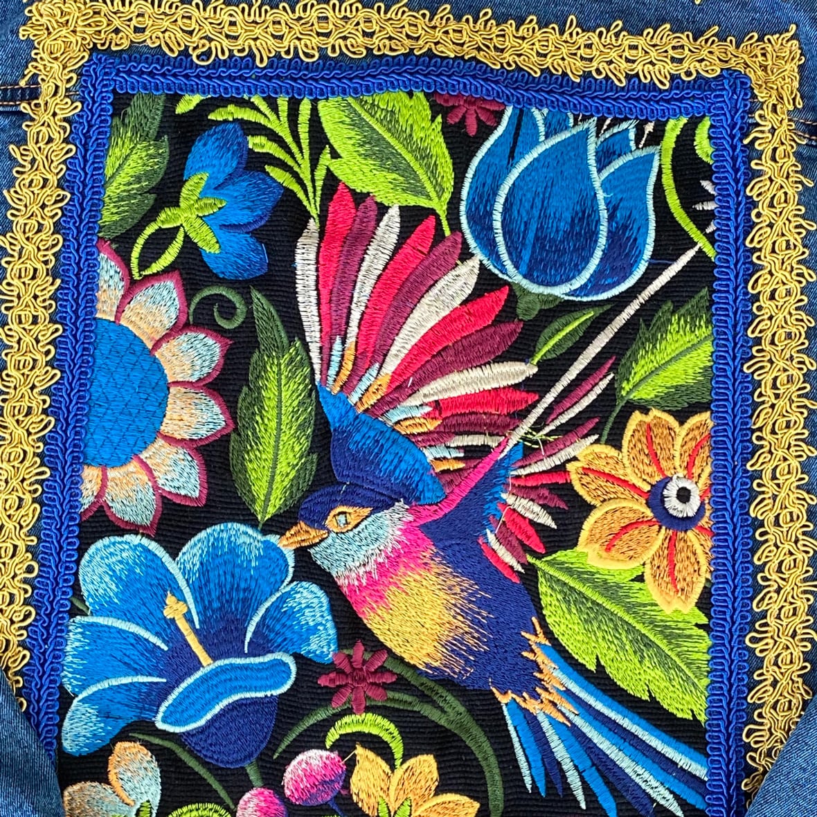 Chamarra Bordada Pájaro Talla XS