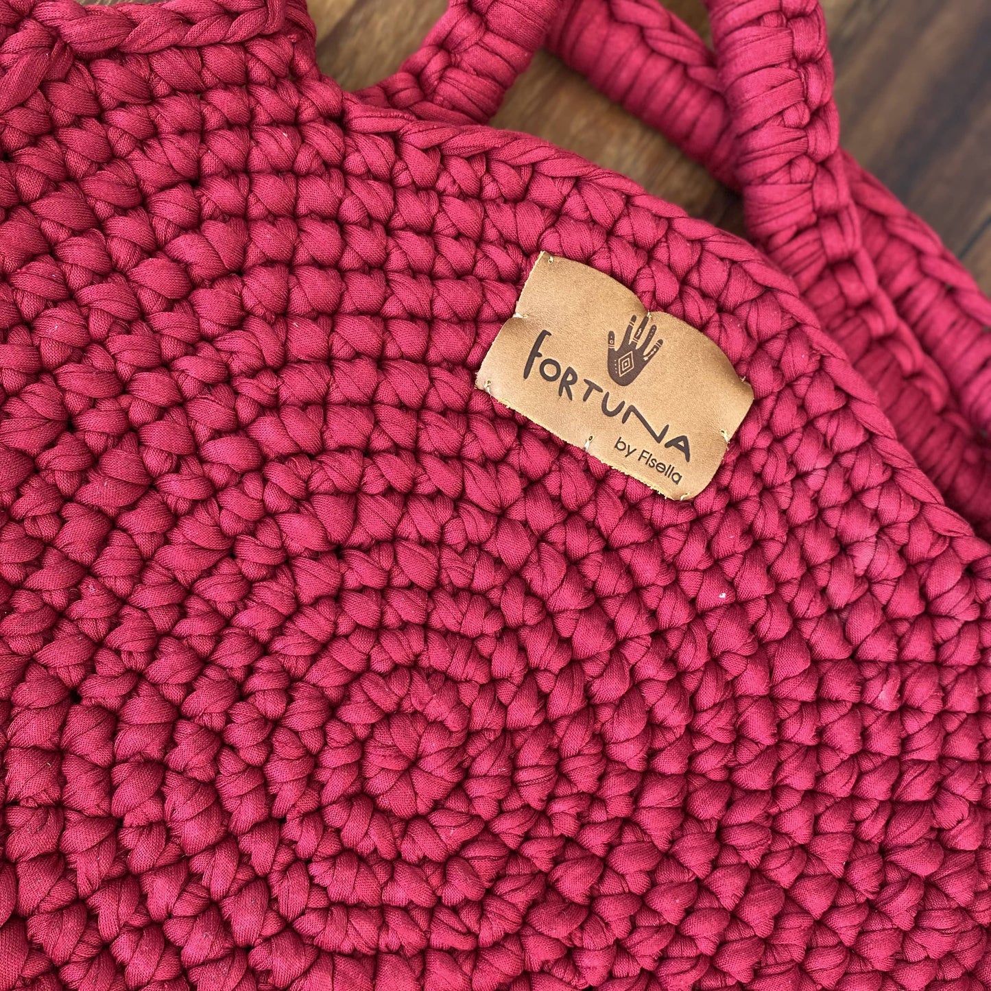 Bolsa trapillo roja redonda