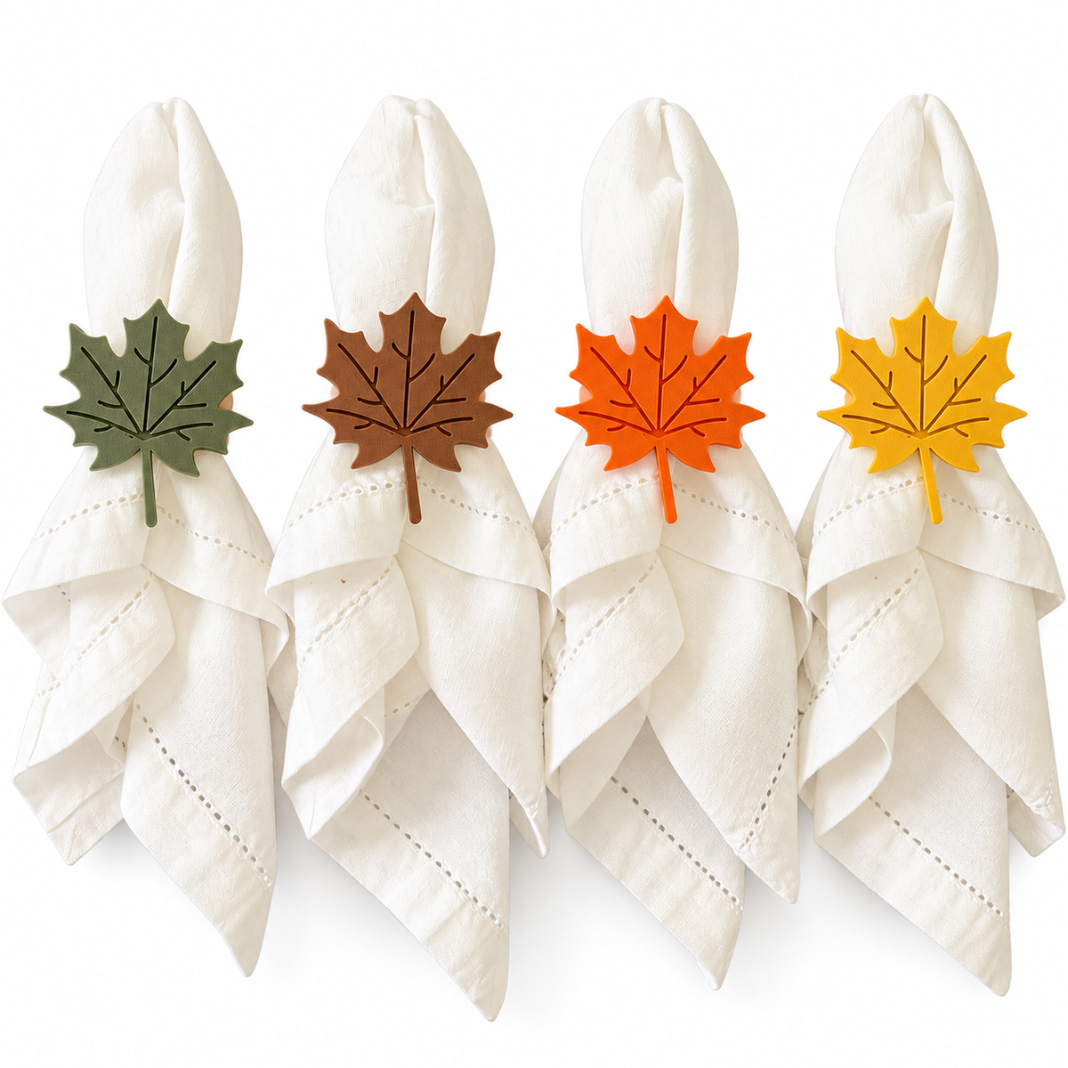 Servilleteros Hojas – Set de 4