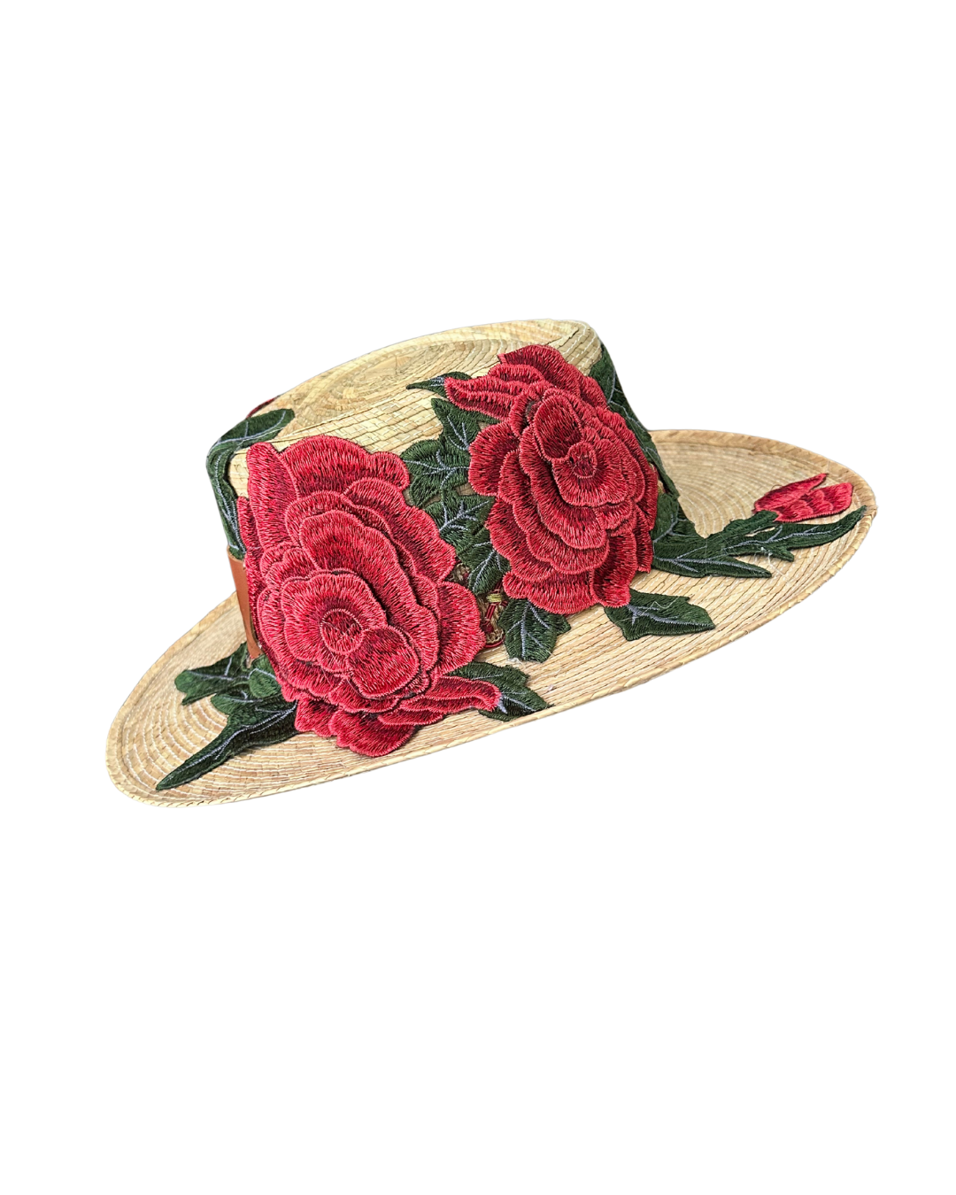 Sombrero de Palma con Rosas/Fortuna by Fisella